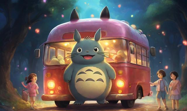 小梅与龙猫的初次见面:（小梅与龙猫巴士）