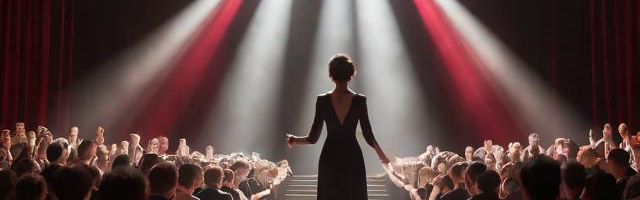 礼仪之引领领导上台姿势:（引领导上台致辞的开场）