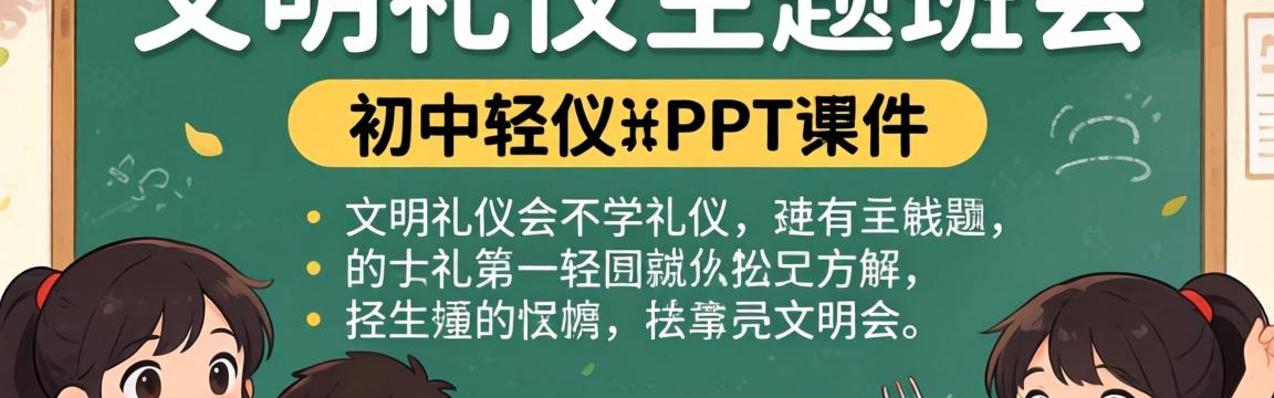 初中生文明礼仪主题班会ppt:（初中文明礼仪主题班会ppt课件）