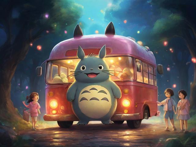 小梅与龙猫的初次见面:（小梅与龙猫巴士）