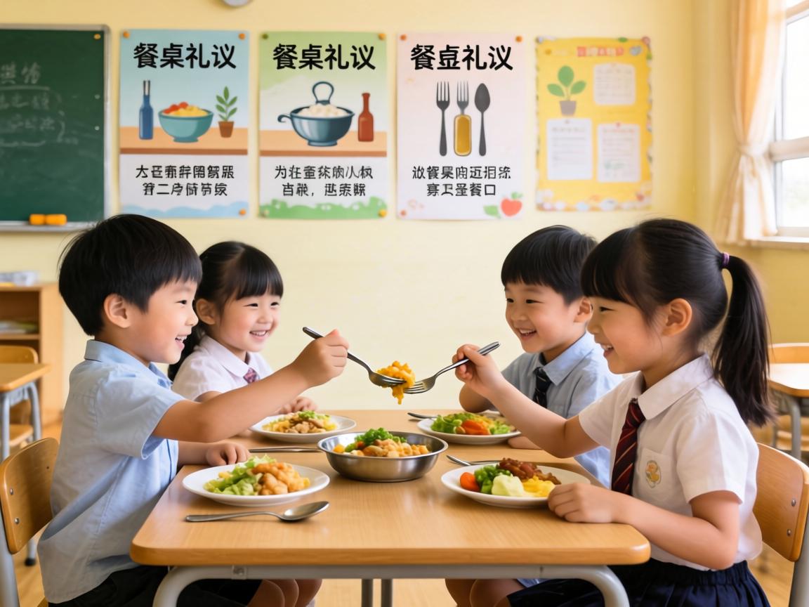 小学生餐桌礼仪教育ppt:（小学生餐桌礼仪主题班会）